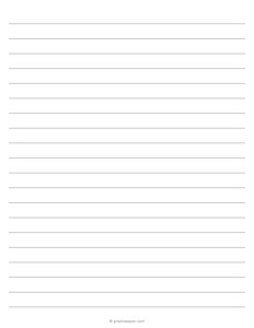 1/2 Inch Lined Paper