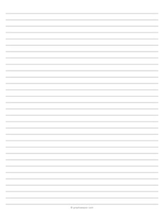 1/3 Inch Lined Paper