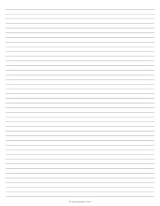 1/4 Inch Lined Paper