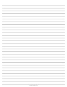 1/5 Inch Lined Paper