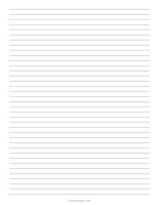 7mm Lined Paper