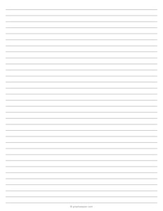 8mm Lined Paper