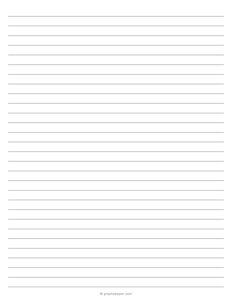 9mm Lined Paper