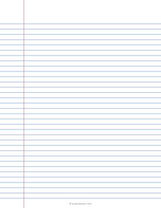 College Ruled Lined Paper (7.1mm)