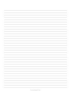 College Ruled Lined Paper - No Side Line (7.1 mm)