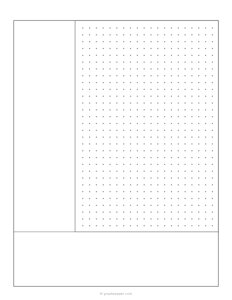 Cornell Notes Template - No Title (1/4 Inch Dots)