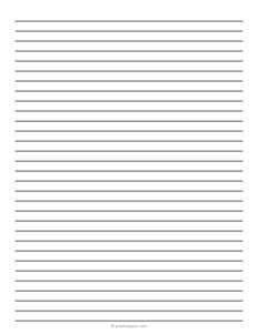1/3 Inch Low Vision Lined Paper