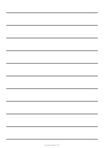 1 Inch Low Vision Lined Paper A4 Size)