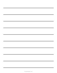 1 Inch Low Vision Lined Paper