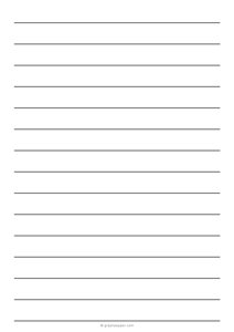 3/4 Inch Low Vision Lined Paper (A4 Size)