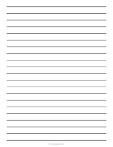 1/2 Inch Low Vision Lined Paper