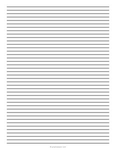1/4 Inch Low Vision Lined Paper