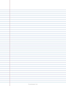 Narrow Ruled Lined Paper (6.35mm)