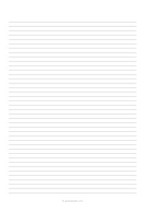 Narrow Ruled Lined Paper - A4 Size (6.35mm)