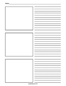 Primary Handwriting Paper (With 3 Boxes)