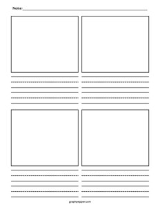 Primary Handwriting Paper (With 4 Boxes)