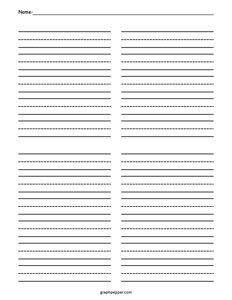 Primary Handwriting Paper (With 4 Columns)