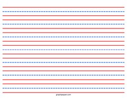 Primary Handwriting Paper (Horizontal)