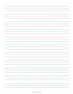 Primary Handwriting Paper (Red Blue Lines)