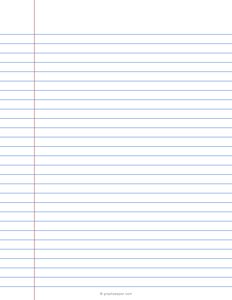 Wide Ruled Lined Paper (8.7mm)
