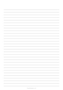 Wide Ruled Lined Paper - A4 Size (8.7mm)
