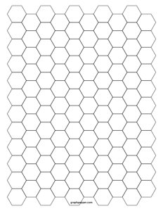 1/2 Hexagon Graph Paper