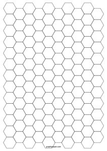 1/2 Hexagon Graph Paper (A4)