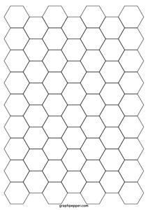 1/2 Hexagon Graph Paper (A5)