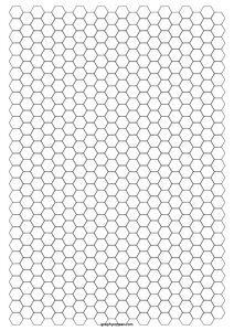1/4 Hexagon Graph Paper (A4)