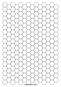 1/4 Hexagon Graph Paper (A5)