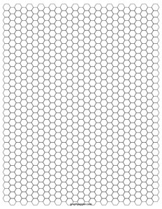 1/5 Hexagon Graph Paper