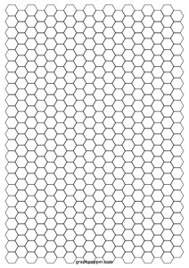 1/5 Hexagon Graph Paper (A5)