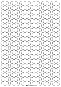 1/5 Hexagon Graph Paper (A4)