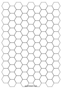 1 cm Hexagon Graph Paper (A5)