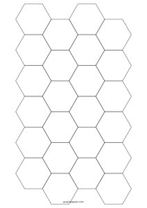 1 Hexagonal Graph Paper (A4)