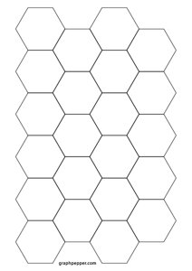 3/4 Hexagon Graph Paper (A5)