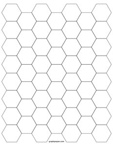 3/4 Hexagon Graph Paper