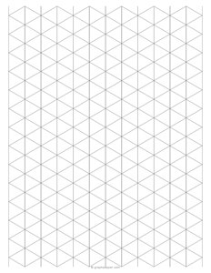 3/4 Isometric Graph Paper
